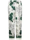 P.a.r.o.s.h Parosh Flower-print Silk Satin Trousers With Elasticated Waistband