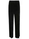P.a.r.o.s.h Parosh Lille Wool Blue Trousers In Black