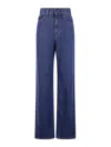 P.a.r.o.s.h Leather-patch Jeans In Blue