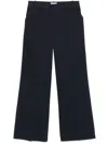 P.a.r.o.s.h High Waist Wide-leg Cotton Trousers In Blue