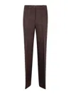 P.a.r.o.s.h Parosh Tailored Brown Linen Pants In Brown