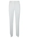 P.a.r.o.s.h Mid-rise Virgin-wool Flared Trousers In Cream