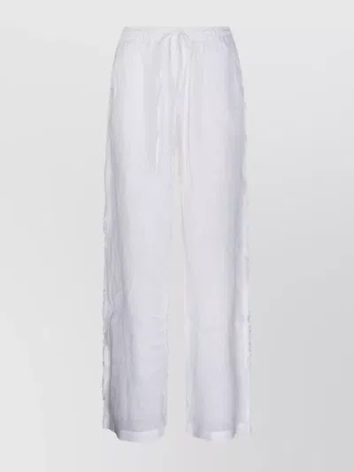P.a.r.o.s.h Trousers Elastic Waistband Lightweight Fabric Side Pockets In White