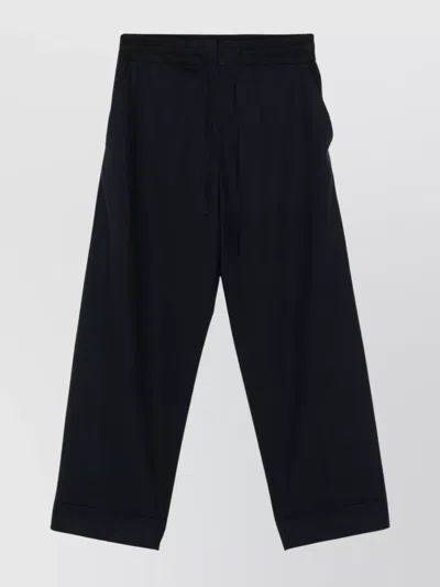 P.a.r.o.s.h Trousers Featuring Drawstring Waistband And Welt Pocket In Black