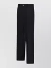 P.a.r.o.s.h Trousers Front Pleated Button Detail In Black