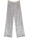 P.a.r.o.s.h Silver Gong Straight-leg Trousers In Grey