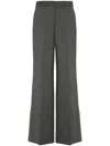 P.a.r.o.s.h Grey High-waisted Tailored Pants With Concealed Closure In Fabric Woman In Grey
