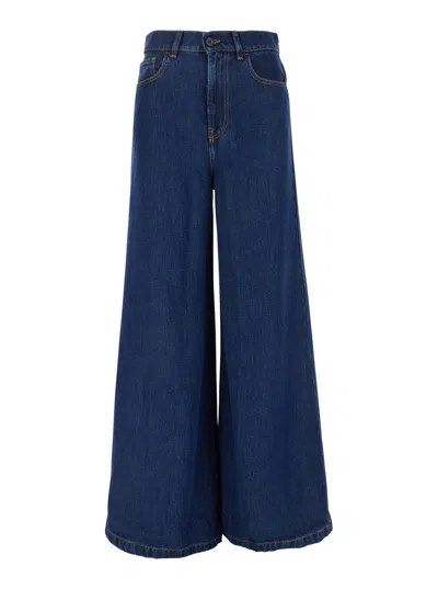 P.A.R.O.S.H FIVE POCKET JEANS WITH LOGO PATCH