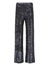 P.a.r.o.s.h Straight-leg Trousers With Sequined Surface In Multi