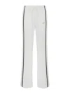 P.a.r.o.s.h Waistband Trousers With Pockets And Stripes In White