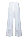P.a.r.o.s.h Wide-leg Pants. Adjustable Drawstring Waist In White