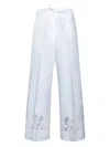 P.a.r.o.s.h Wide-leg Pants. Adjustable Drawstring Waist In White