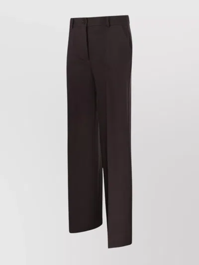 P.a.r.o.s.h Trousers With Belt Loops And Pockets In Black