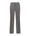 P.a.r.o.s.h Trousers With Houndstooth Pattern And Belt Loops In Gray