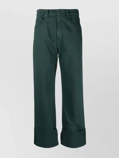 P.A.R.O.S.H TURN-UP CUFFS STRAIGHT-LEG JEANS