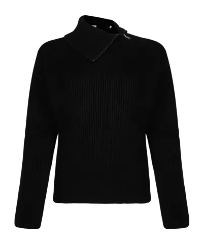 P.a.r.o.s.h . Turtleneck Knit Sweater In Black
