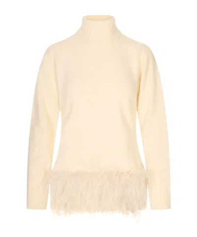 P.a.r.o.s.h Turtleneck Knit Sweater In Nude