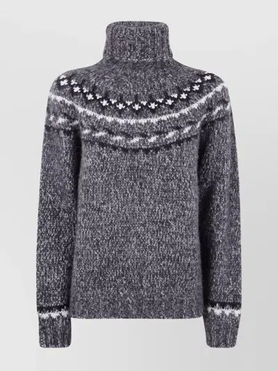 P.A.R.O.S.H TURTLENECK KNITWEAR FEATURING FAIR-ISLE DESIGN