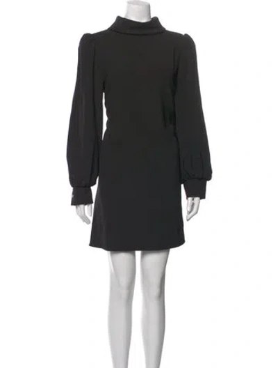 Pre-owned P.a.r.o.s.h Turtleneck Mini Dress In Grey