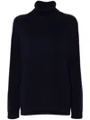 P.a.r.o.s.h Parosh Navy Blue Roll Neck Sweater In Blue
