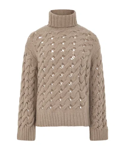 P.a.r.o.s.h Turtleneck Sweater In Brown