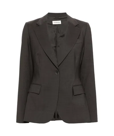 P.a.r.o.s.h Twill Suit Jacket In Black