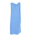 P.a.r.o.s.h Draped Neckline Sleeveless Day Dress