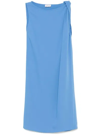 P.a.r.o.s.h Twist-detailing Midi Dress In Blue
