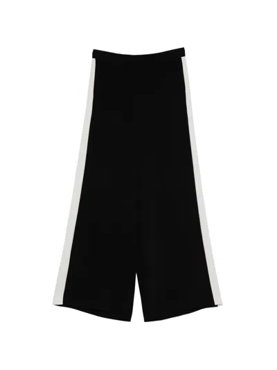 P.a.r.o.s.h Two-tone Palazzo Pants In Black