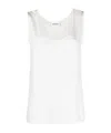 P.A.R.O.S.H U-NECK SILK TANK TOP