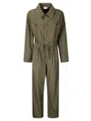 P.a.r.o.s.h Relaxed Fit Jumpsuit With Collared Neckline In Green