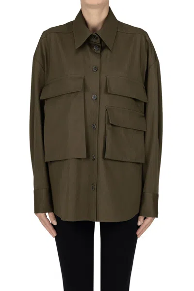 P.a.r.o.s.h Utility Shirt Jacket In Green
