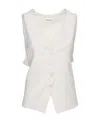 P.a.r.o.s.h Rear Belted Vest In White