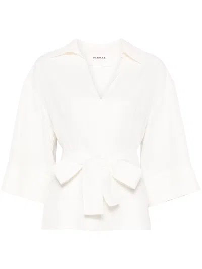 P.a.r.o.s.h V-neck Blouse In White