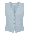 P.a.r.o.s.h V-neck Button-down Waistcoat In Gray