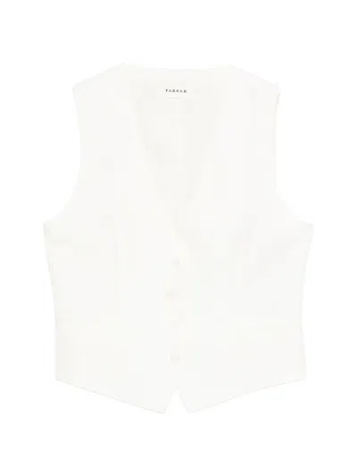 P.a.r.o.s.h V-neck Button Jacket In White