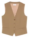 P.a.r.o.s.h V-neck Button-up Waistcoat In Brown