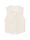 P.a.r.o.s.h V-neck Button Vest In Neutral