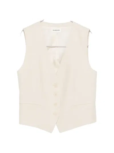 P.a.r.o.s.h V-neck Button Vest In Neutral