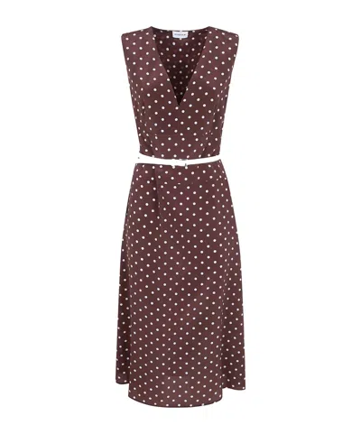 P.a.r.o.s.h V-neck Dress In Brown