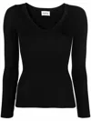 P.a.r.o.s.h Parosh V-neck T-shirt In Black