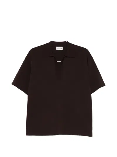 P.a.r.o.s.h V-neck Knitted Top In Brown