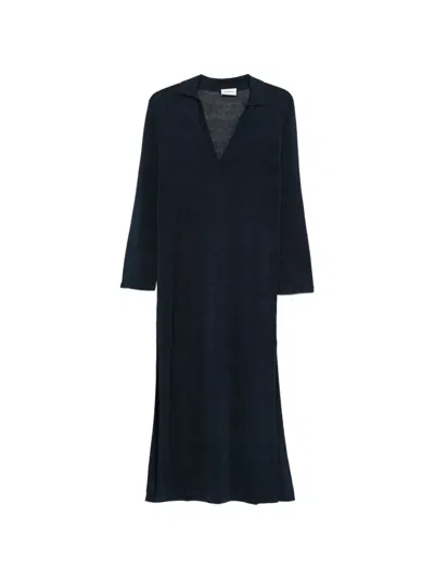 P.a.r.o.s.h Maxikleid Mit V-ausschnitt In Black