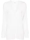 P.a.r.o.s.h V-neck Rib-trim Cardigan In White