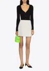P.a.r.o.s.h V-neck Ribbed Cardigan In Black