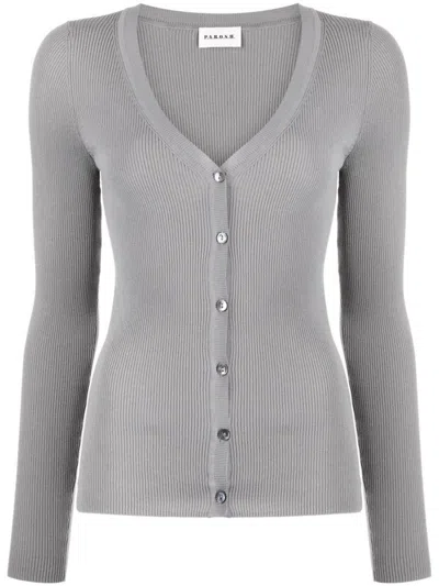 P.A.R.O.S.H P.A.R.O.S.H. V-NECK RIBBED CARDIGAN