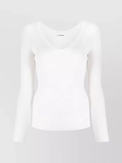 P.A.R.O.S.H V-NECK RIBBED KNIT JUMPER