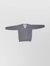 P.a.r.o.s.h V-neck Ribbed Knitwear Side Slits In Blue