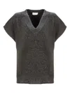 P.a.r.o.s.h V-neck Ribbed Sweater In Gray