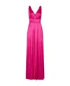 P.a.r.o.s.h V-neck Pleated Maxi Dress In Pink